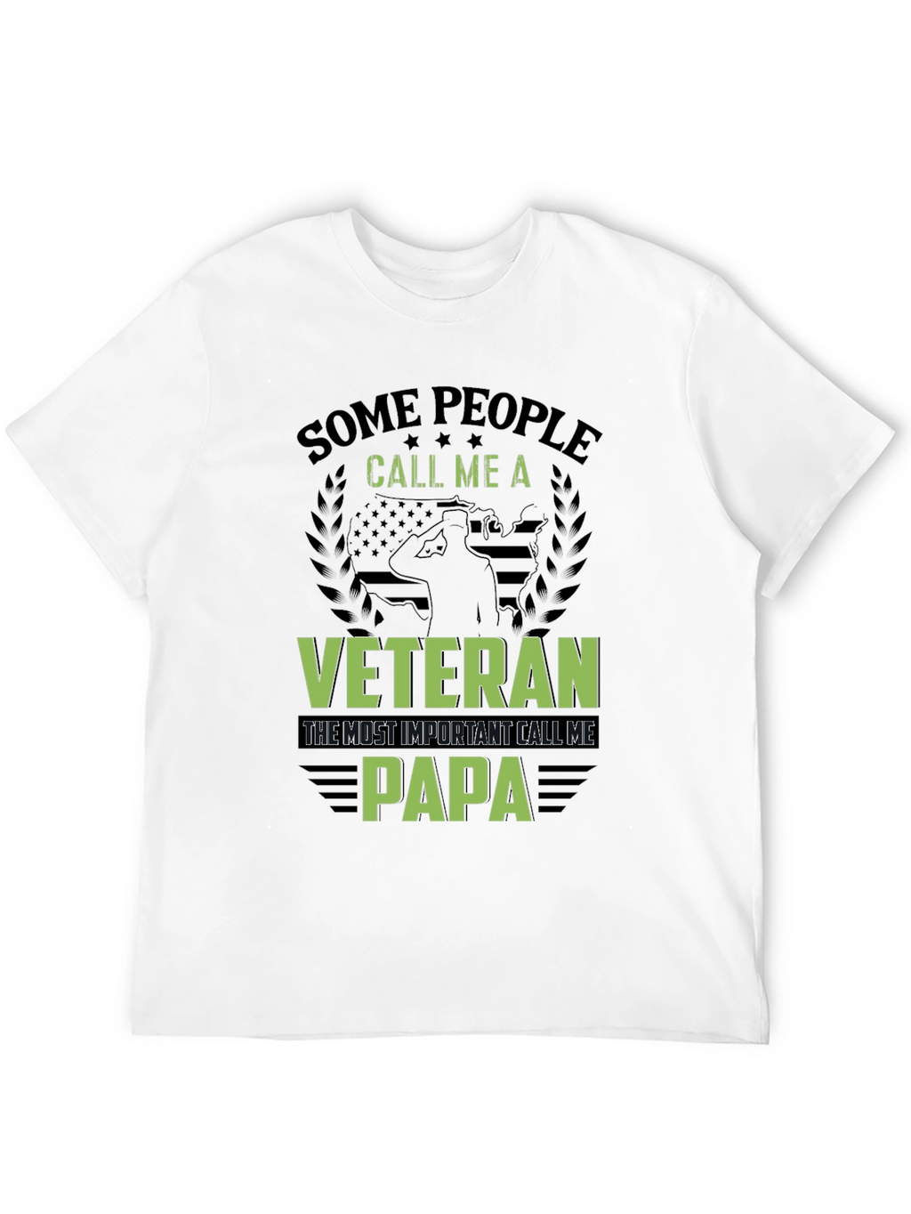 Veteran Papa T-Shirt - Military Dad Tee