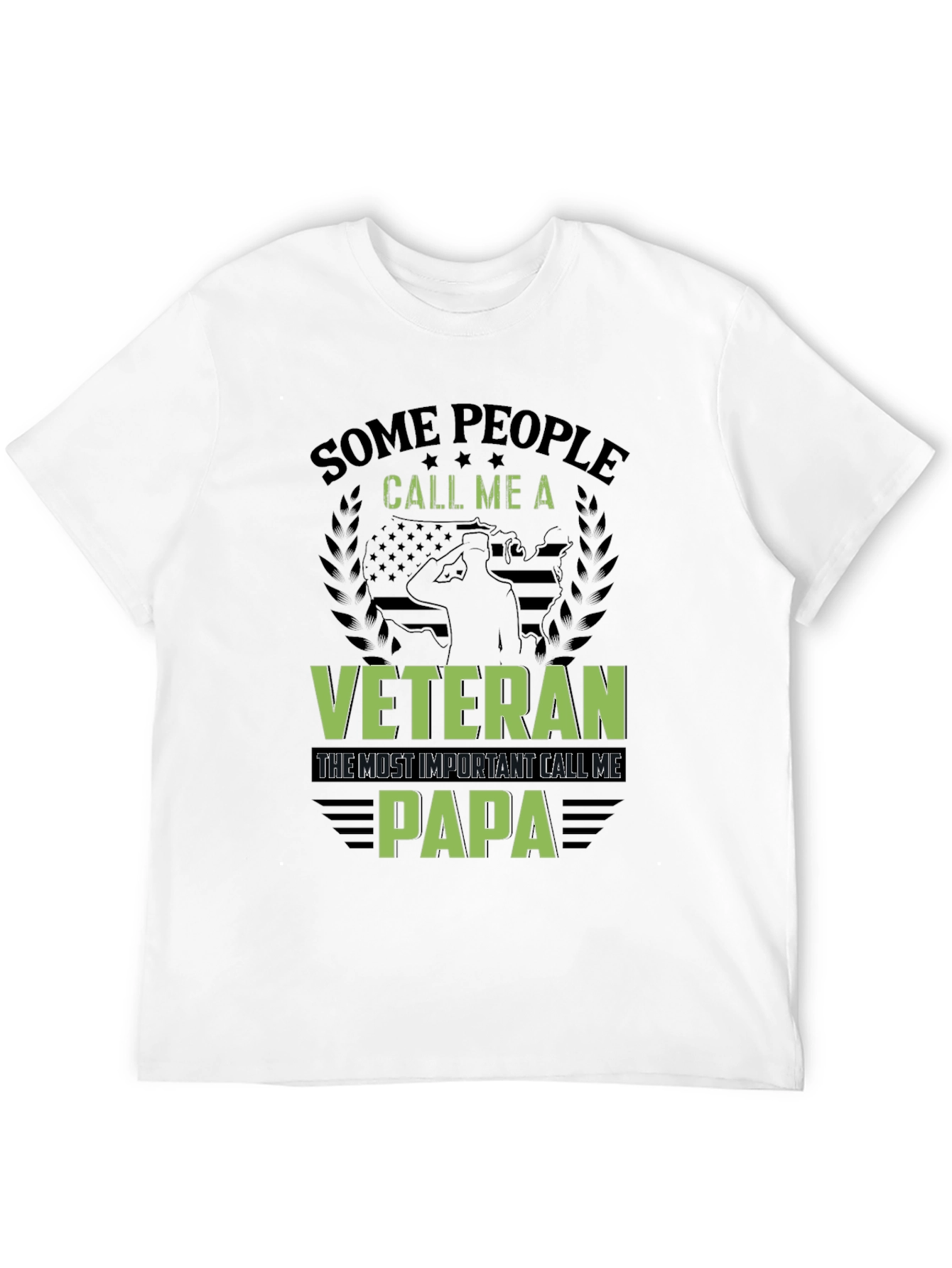 Veteran Papa T-Shirt - Military Dad Tee