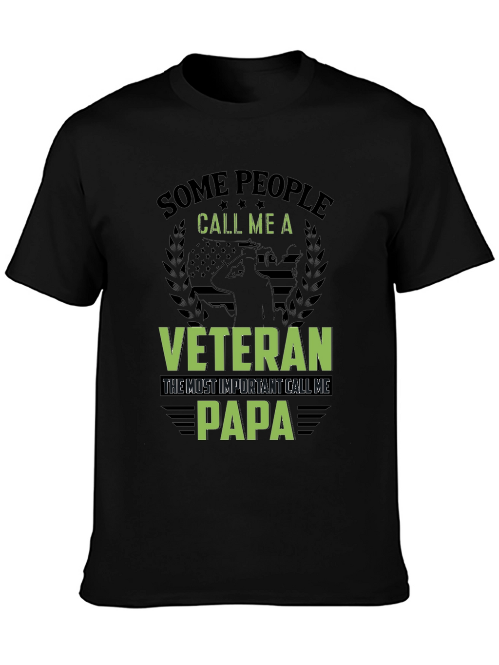 Veteran Papa T-Shirt - Military Dad Tee