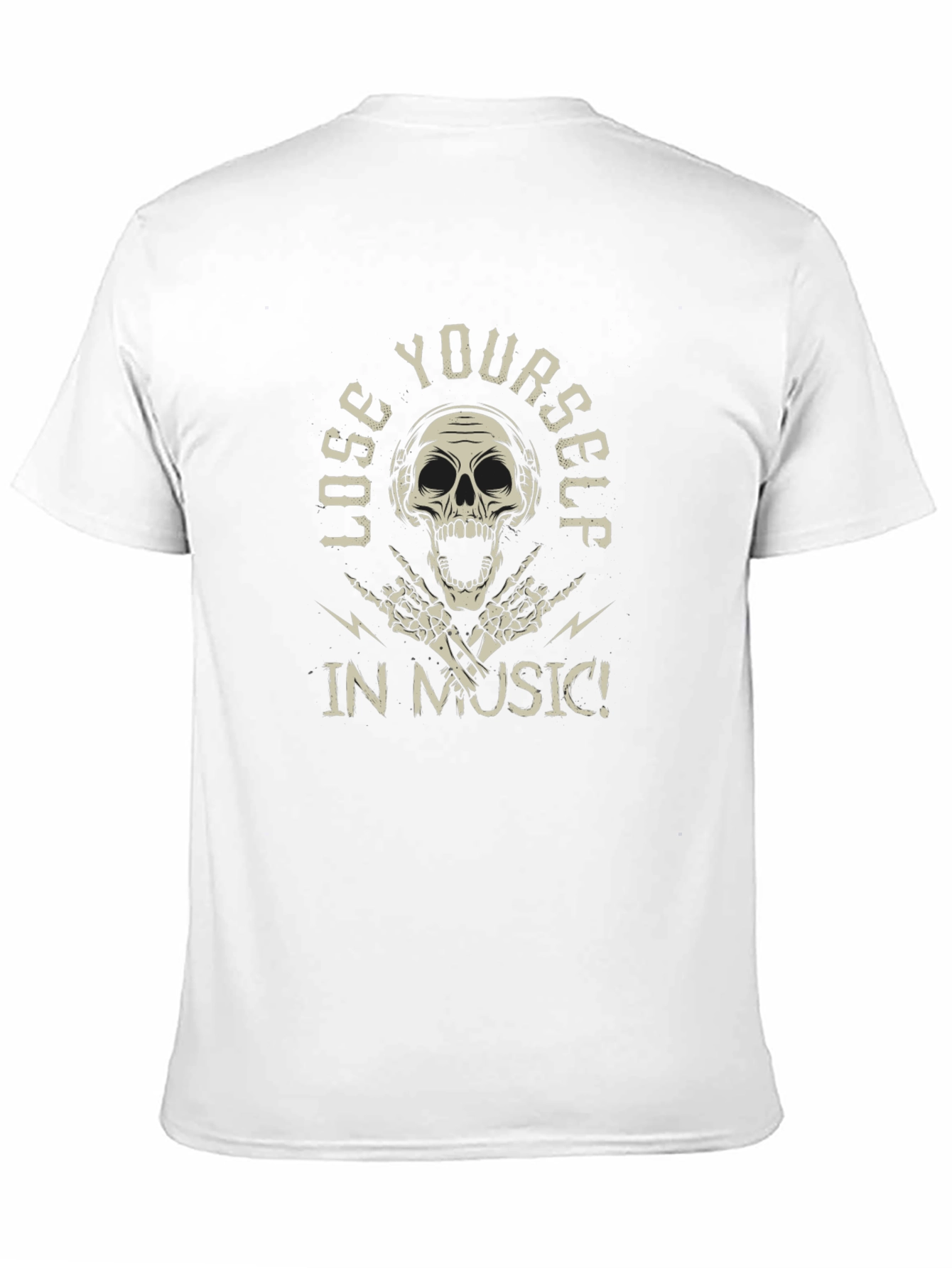 Lose Yourself in Music Skull Graphic Tee