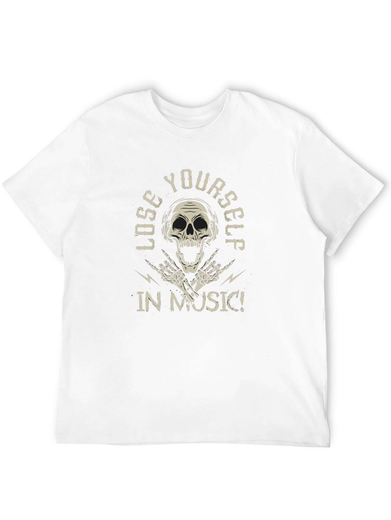 Lose Yourself in Music Skull Graphic Tee