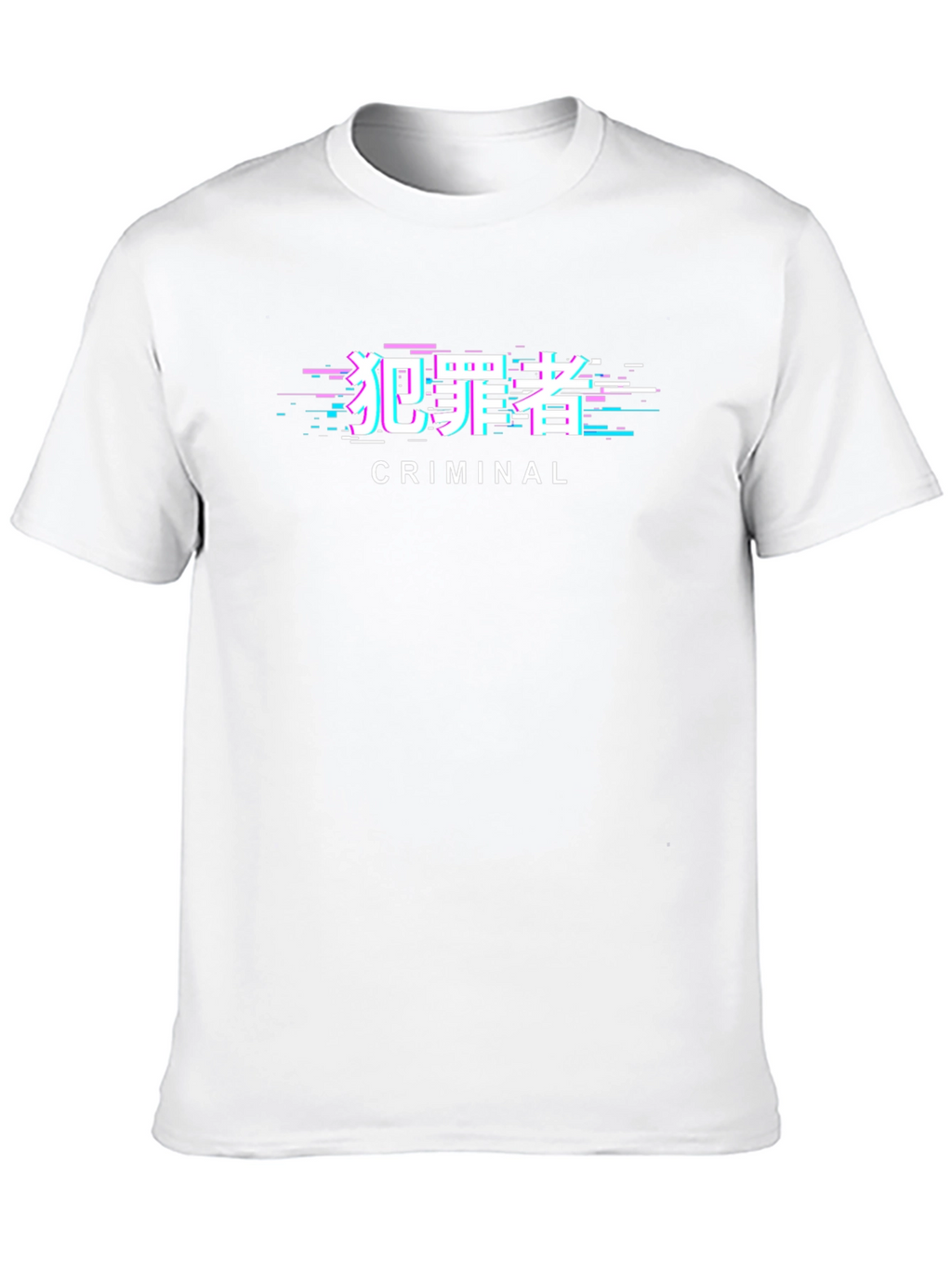 Criminal Glitch Graphic T-Shirt - Black