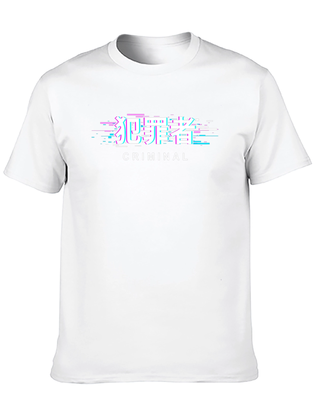 Criminal Glitch Graphic T-Shirt - Black