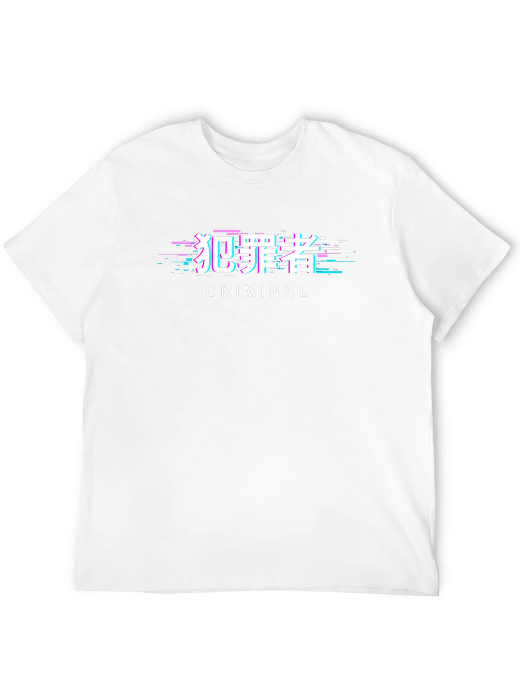 Criminal Glitch Graphic T-Shirt - Black