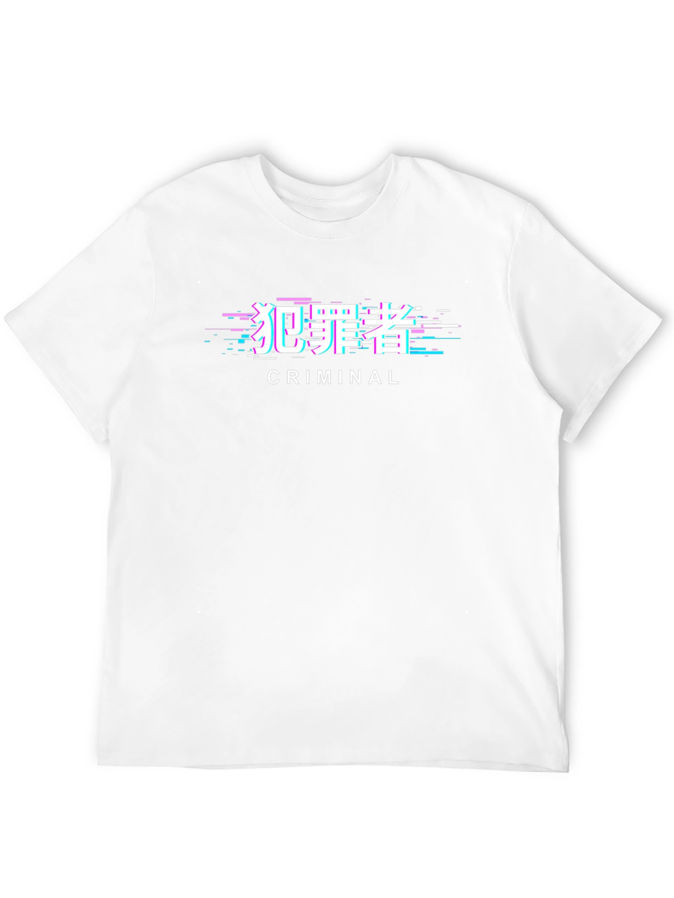 Criminal Glitch Graphic T-Shirt - Black