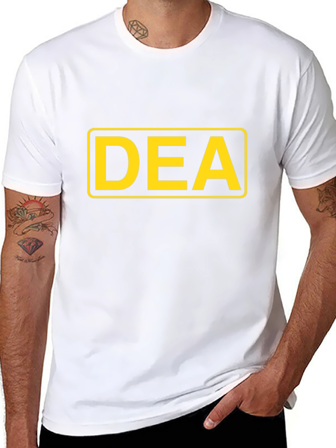 DEA Graphic T-Shirt - Bold Yellow on Black
