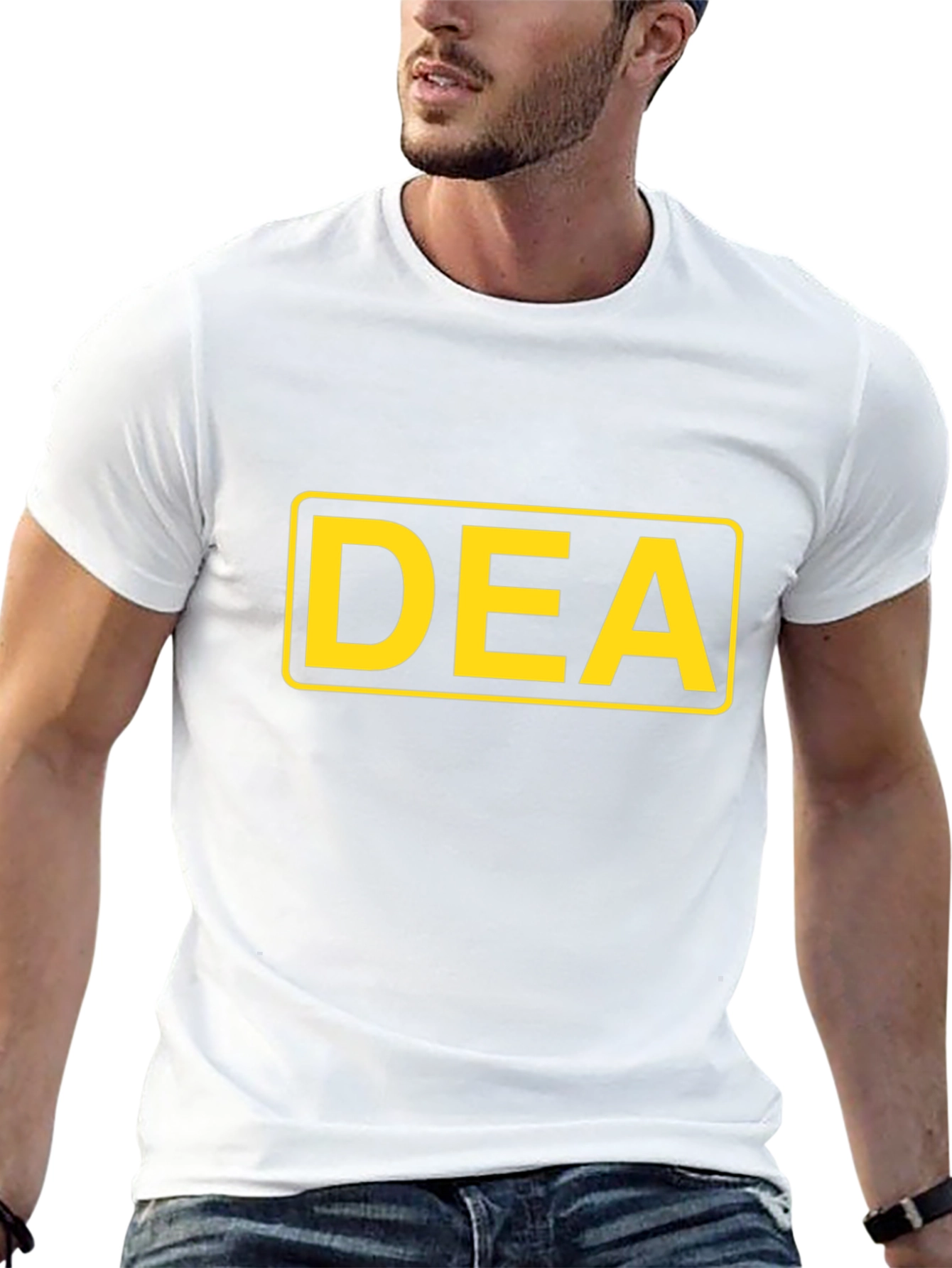 DEA Graphic T-Shirt - Bold Yellow on Black