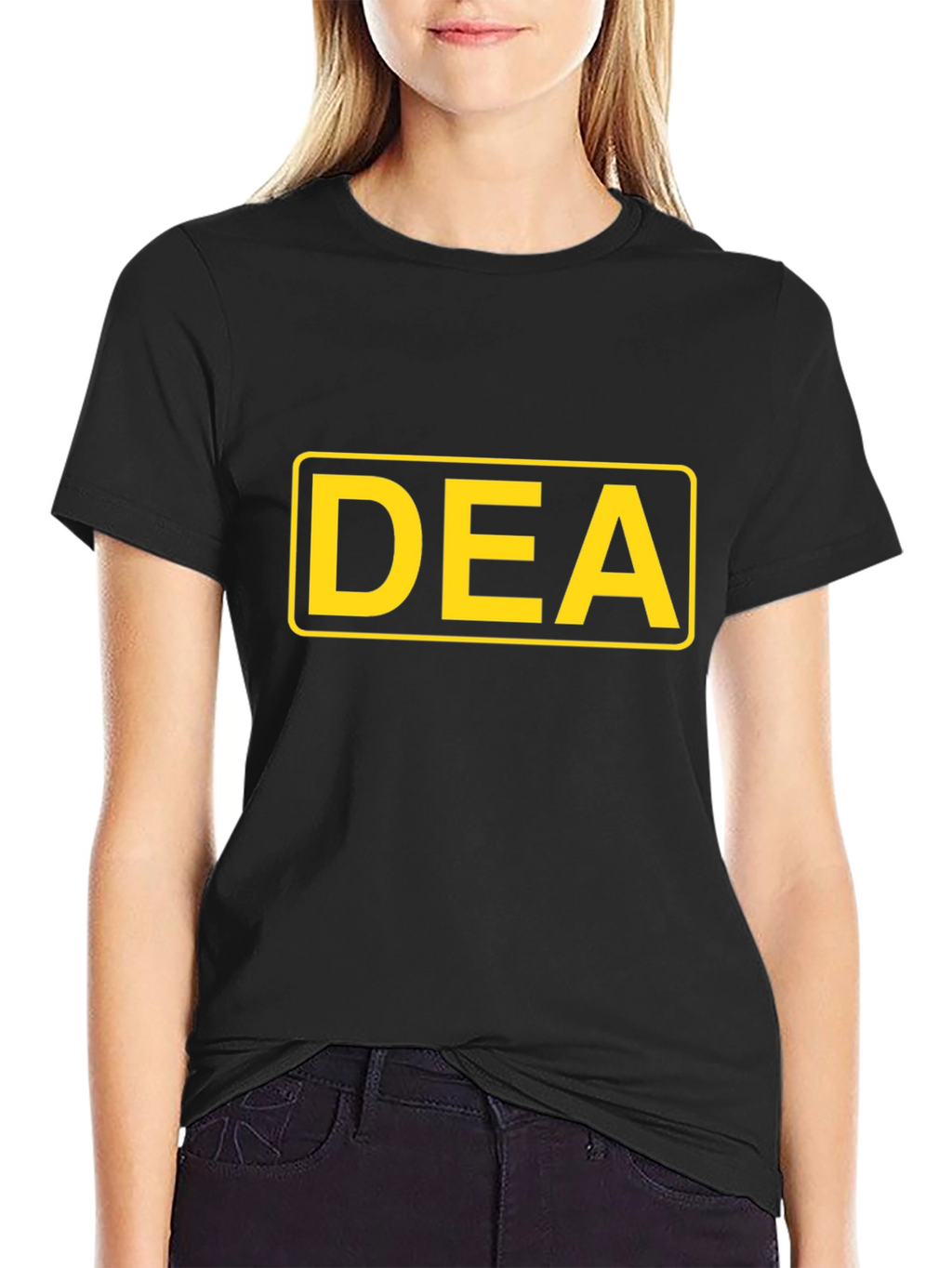 DEA Graphic T-Shirt - Bold Yellow on Black