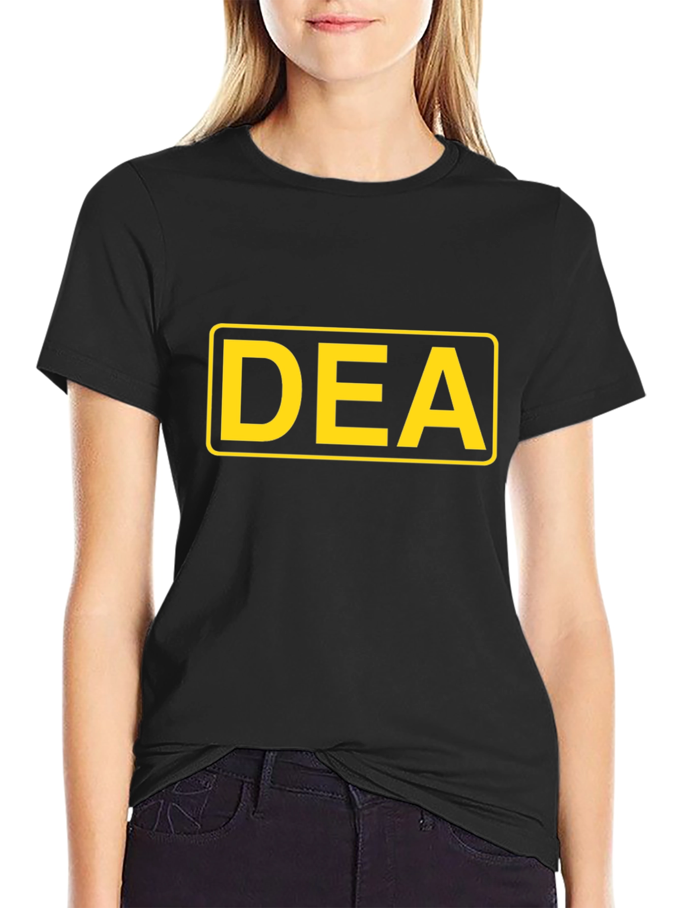 DEA Graphic T-Shirt - Bold Yellow on Black