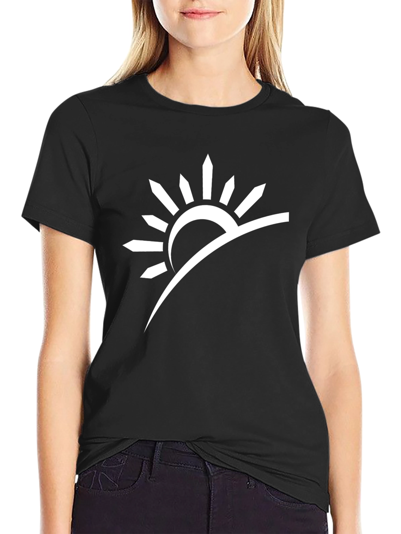 Sunrise Graphic Tee - Modern Black T-Shirt