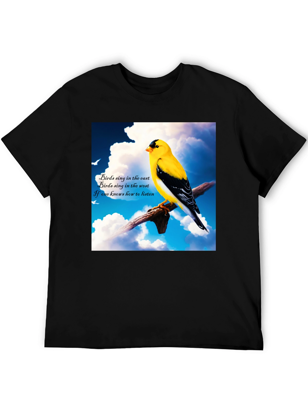 Birds Sing Graphic Tee - Nature Lovers T-Shirt