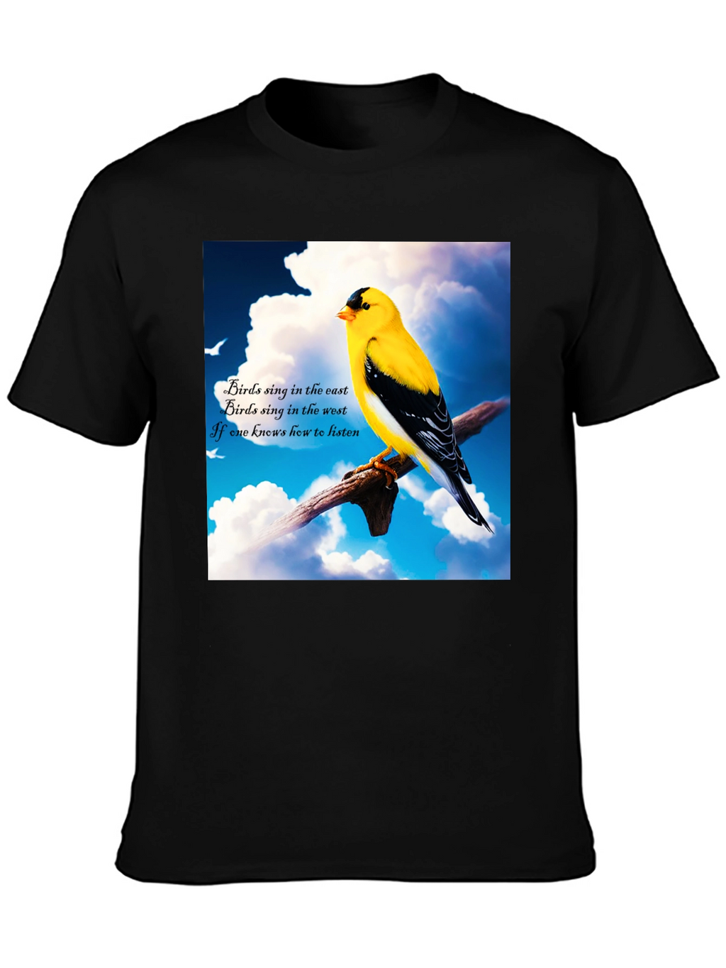 Birds Sing Graphic Tee - Nature Lovers T-Shirt