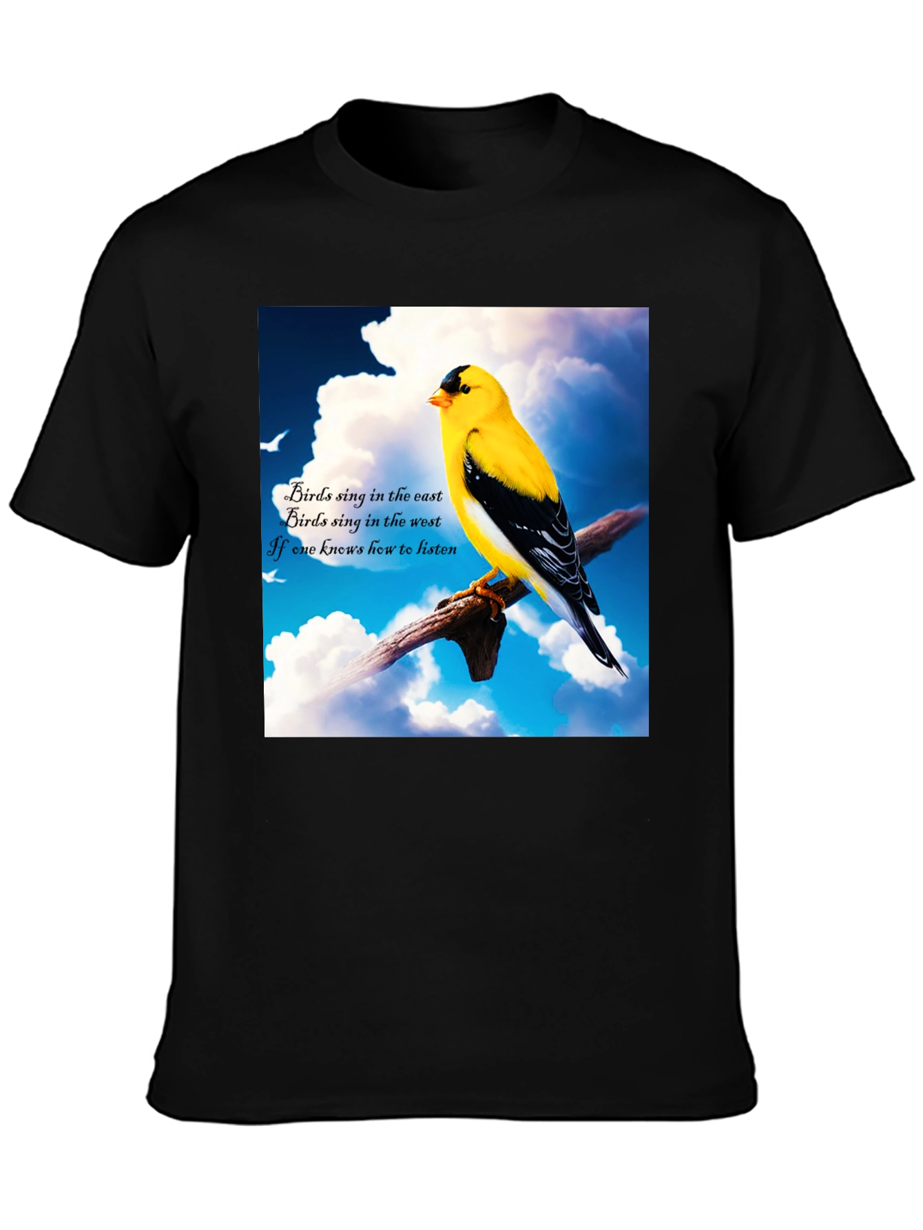 Birds Sing Graphic Tee - Nature Lovers T-Shirt