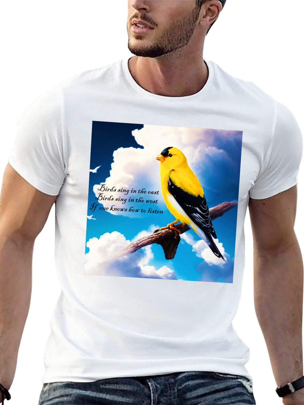 Birds Sing Graphic Tee - Nature Lovers T-Shirt