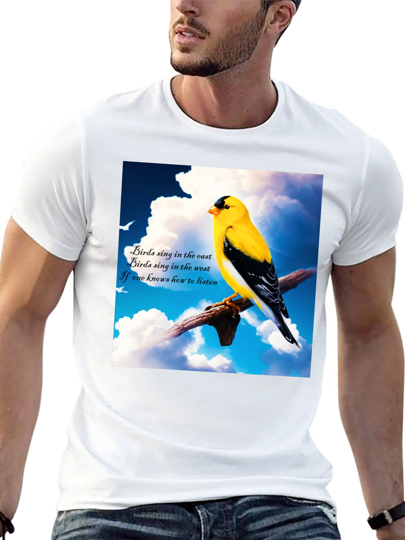 Birds Sing Graphic Tee - Nature Lovers T-Shirt