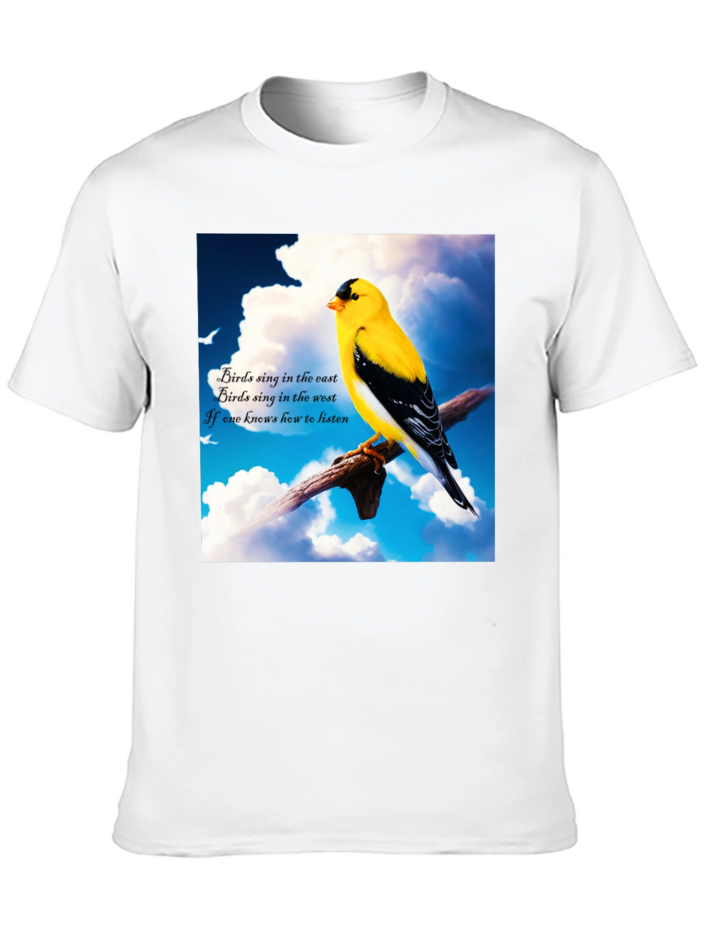 Birds Sing Graphic Tee - Nature Lovers T-Shirt