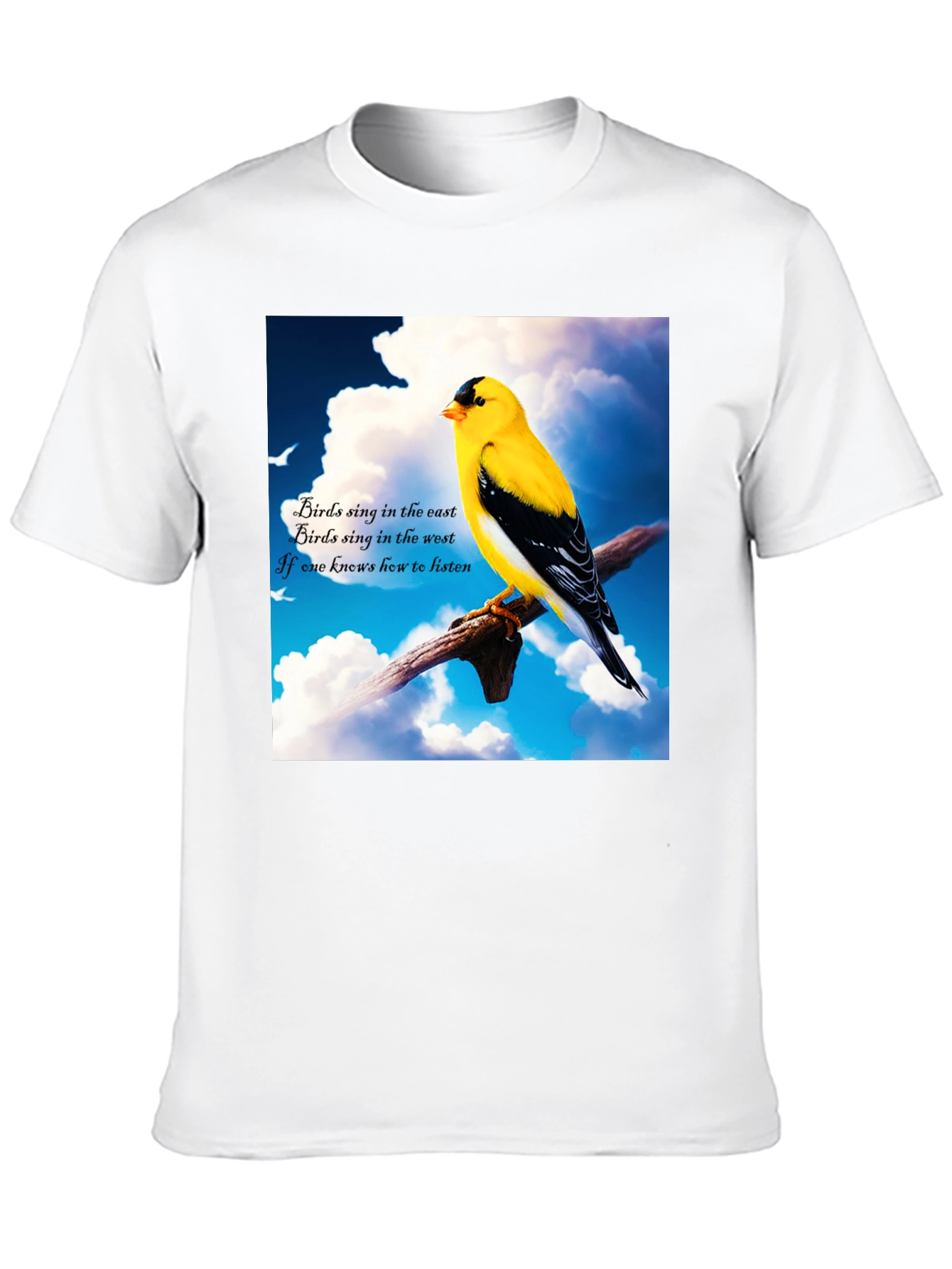 Birds Sing Graphic Tee - Nature Lovers T-Shirt
