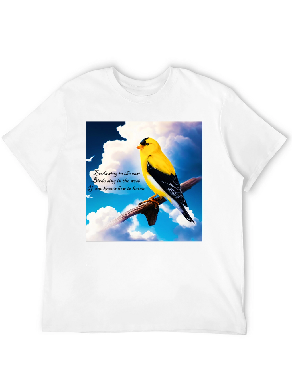 Birds Sing Graphic Tee - Nature Lovers T-Shirt
