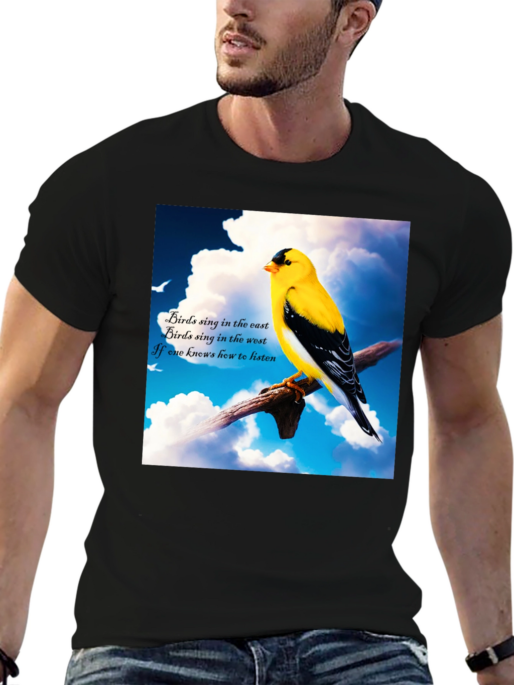 Birds Sing Graphic Tee - Nature Lovers T-Shirt