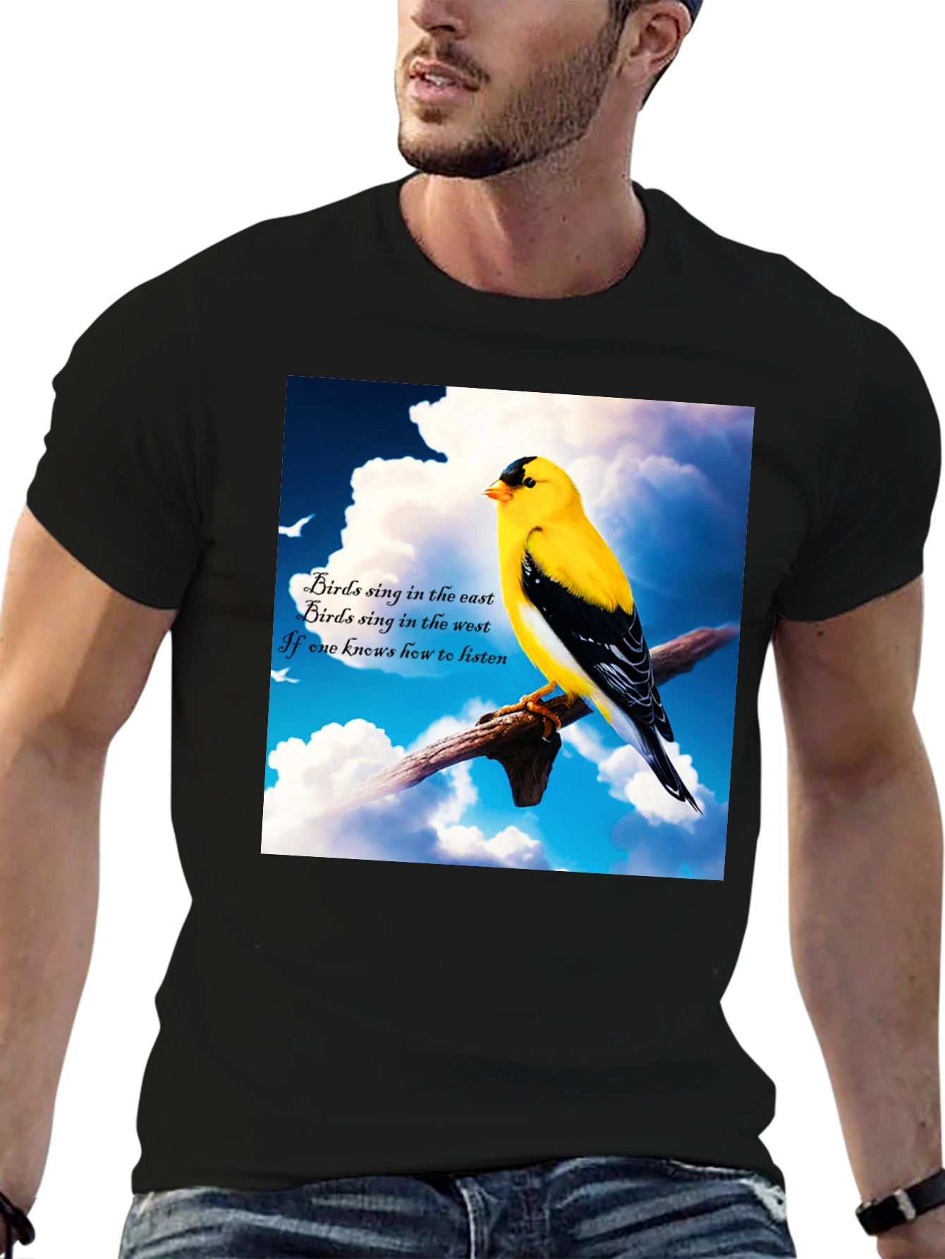 Birds Sing Graphic Tee - Nature Lovers T-Shirt