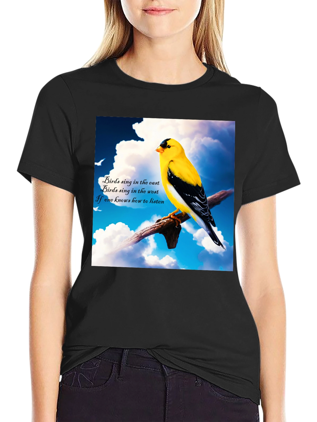 Birds Sing Graphic Tee - Nature Lovers T-Shirt