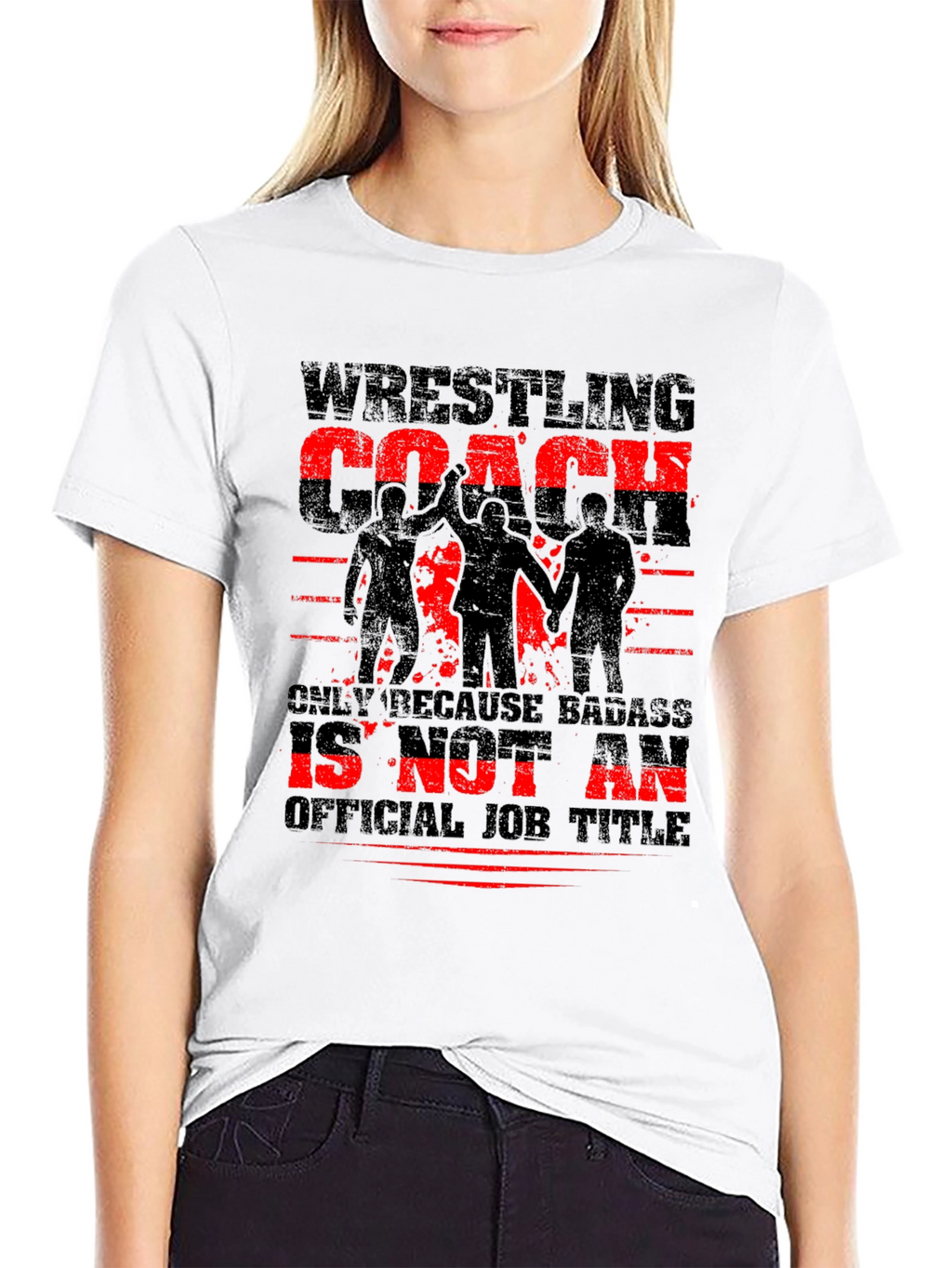 Wrestling Coach T-Shirt - Badass Job Title