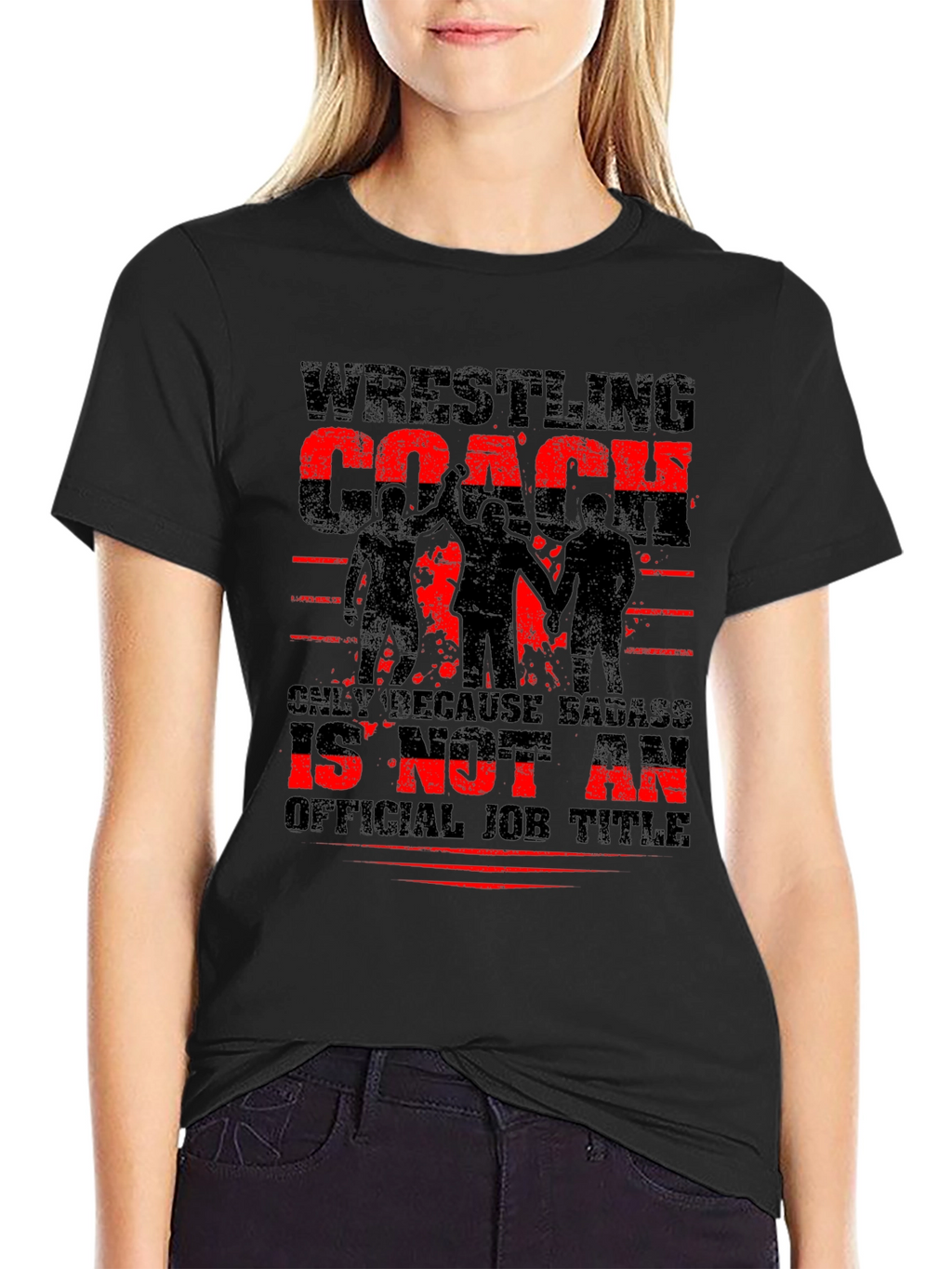 Wrestling Coach T-Shirt - Badass Job Title