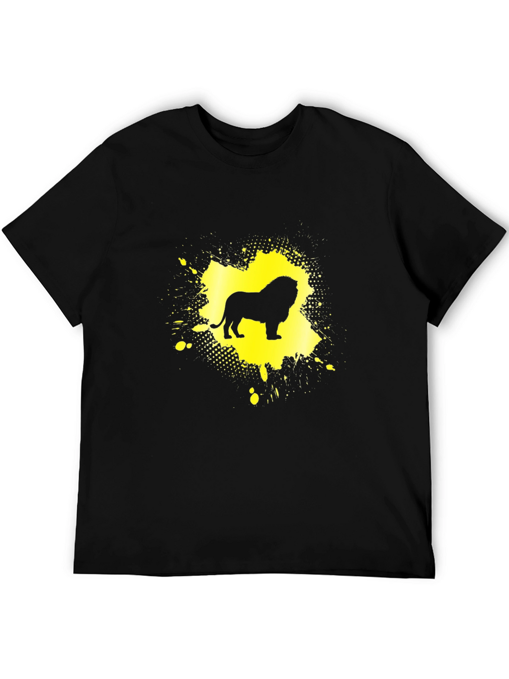 Lion Graphic Tee - Black Casual Shirt
