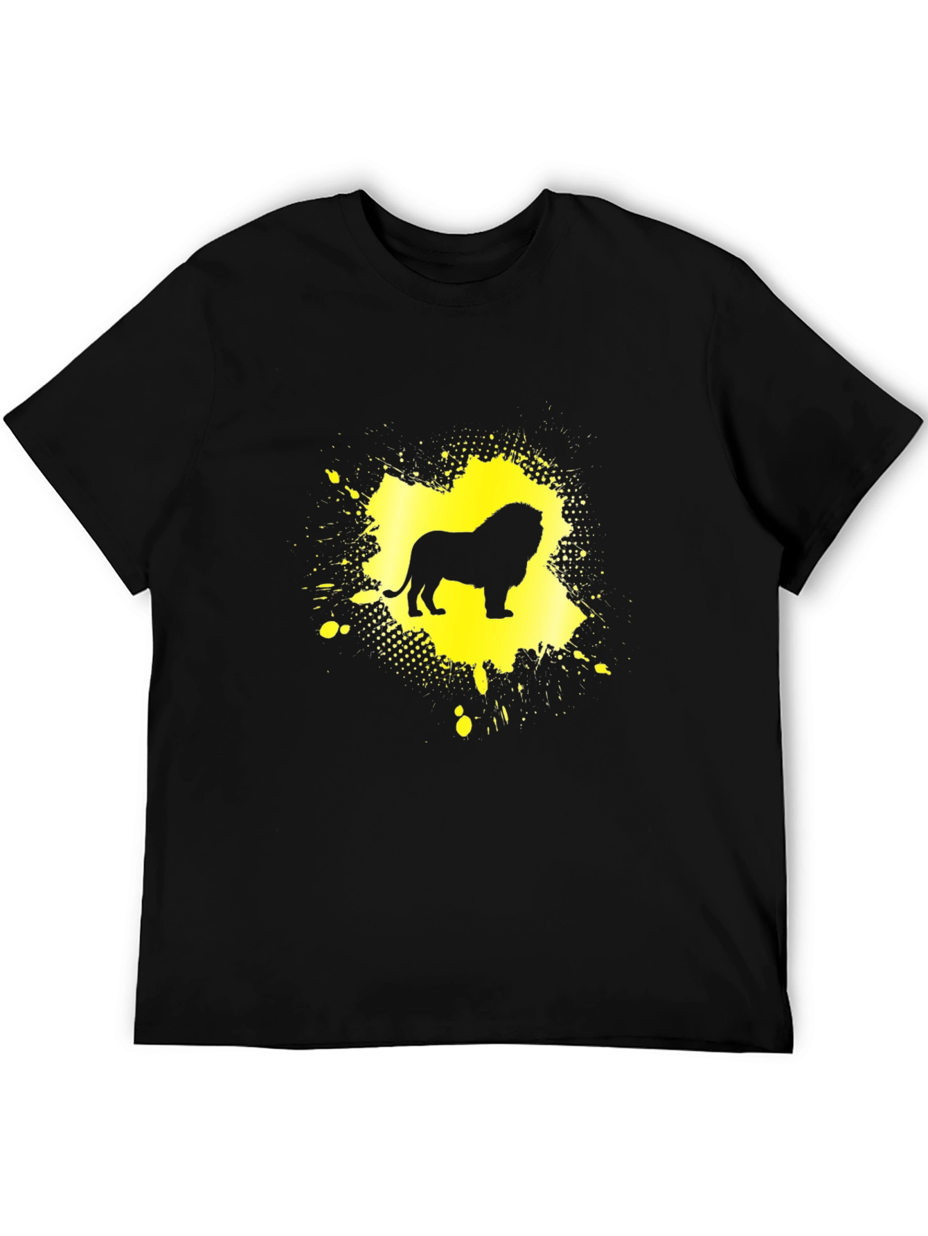 Lion Graphic Tee - Black Casual Shirt