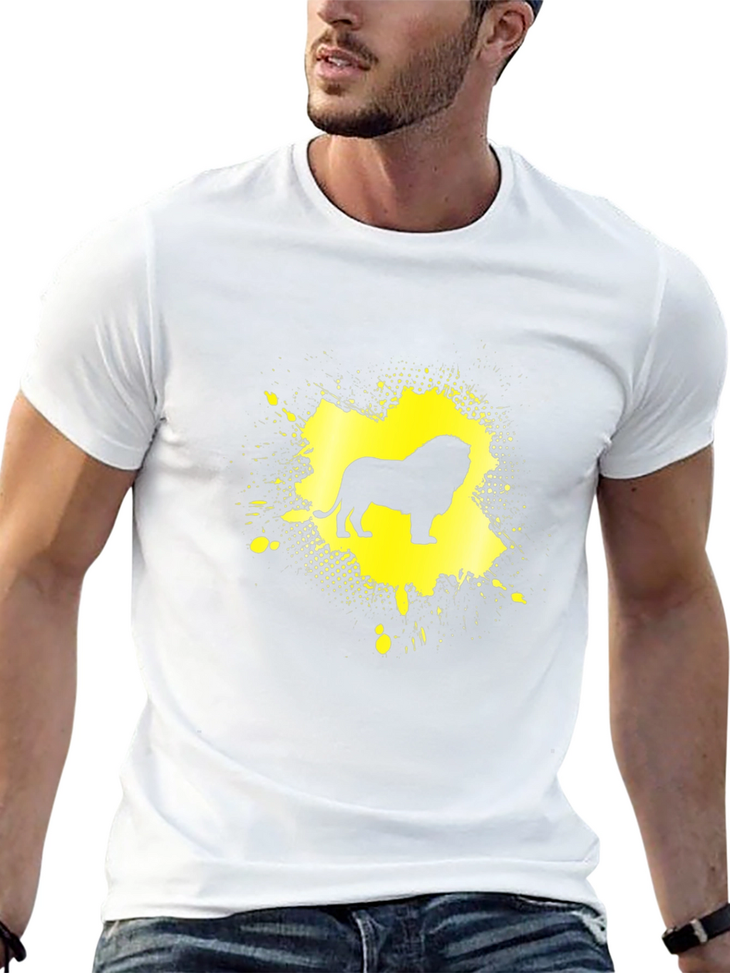 Lion Graphic Tee - Black Casual Shirt