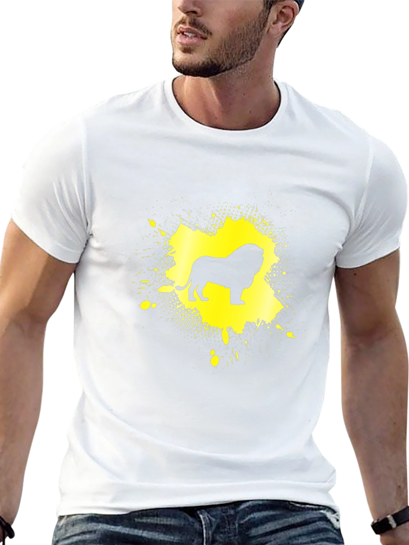 Lion Graphic Tee - Black Casual Shirt