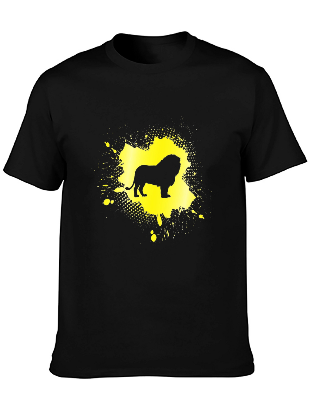 Lion Graphic Tee - Black Casual Shirt
