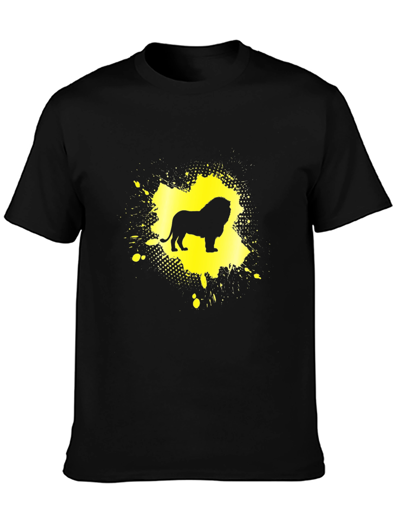 Lion Graphic Tee - Black Casual Shirt