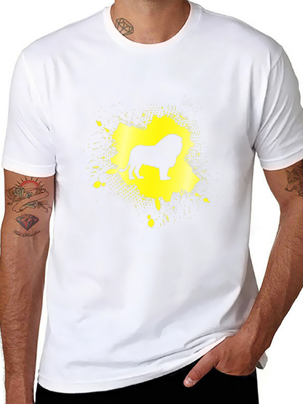 Lion Graphic Tee - Black Casual Shirt