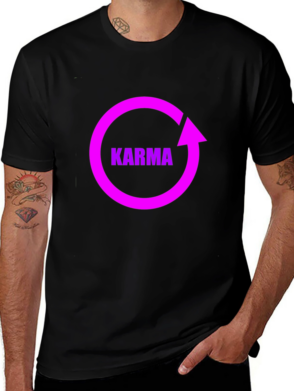 Karma Cycle Graphic Black T-Shirt