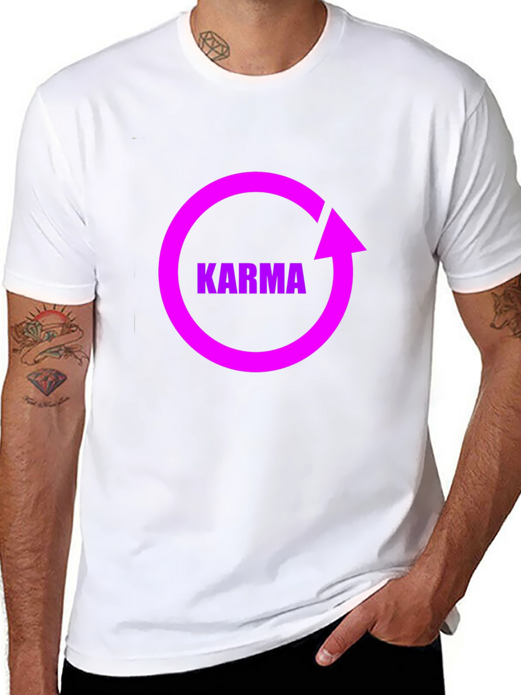 Karma Cycle Graphic Black T-Shirt