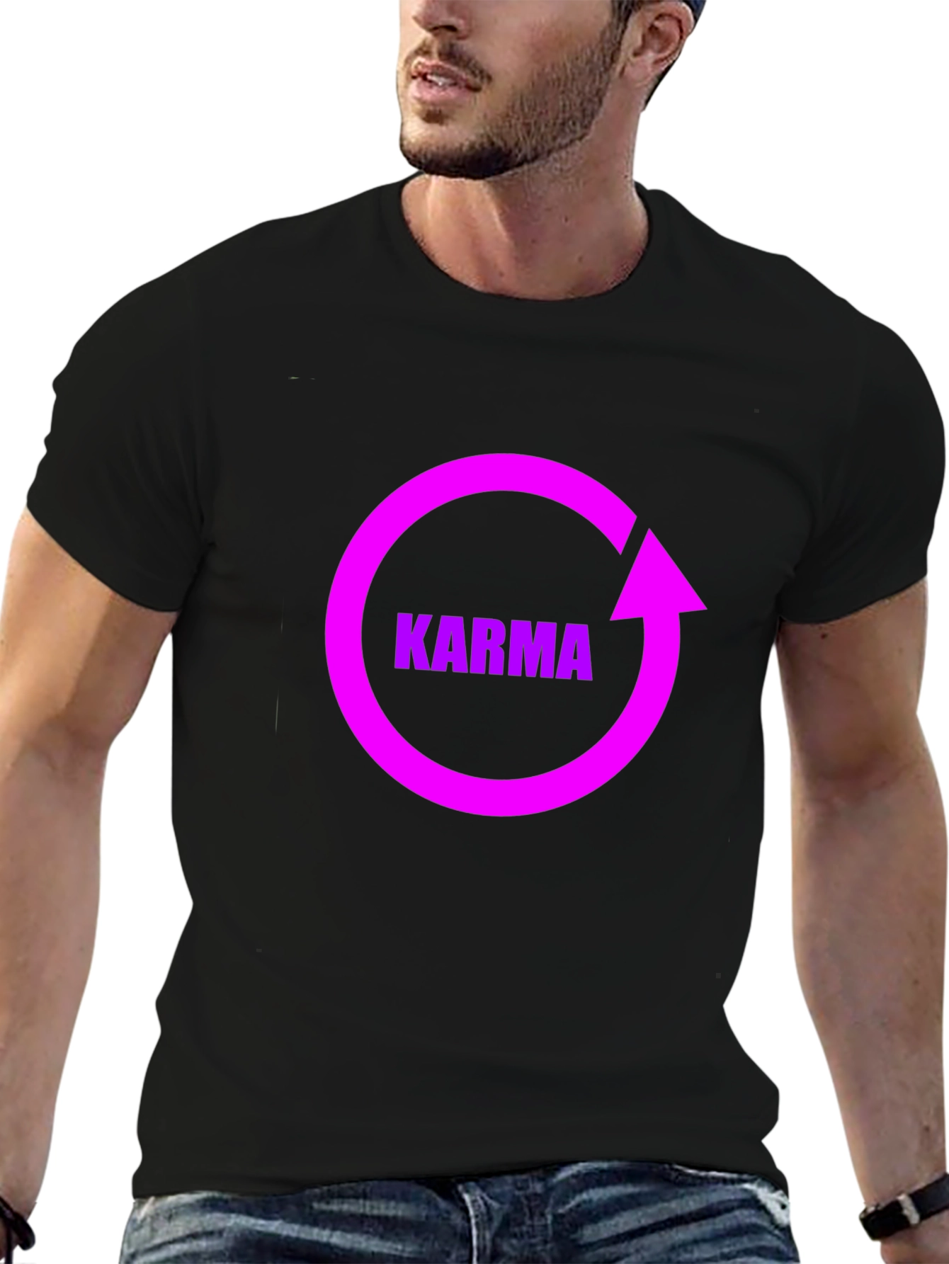 Karma Cycle Graphic Black T-Shirt
