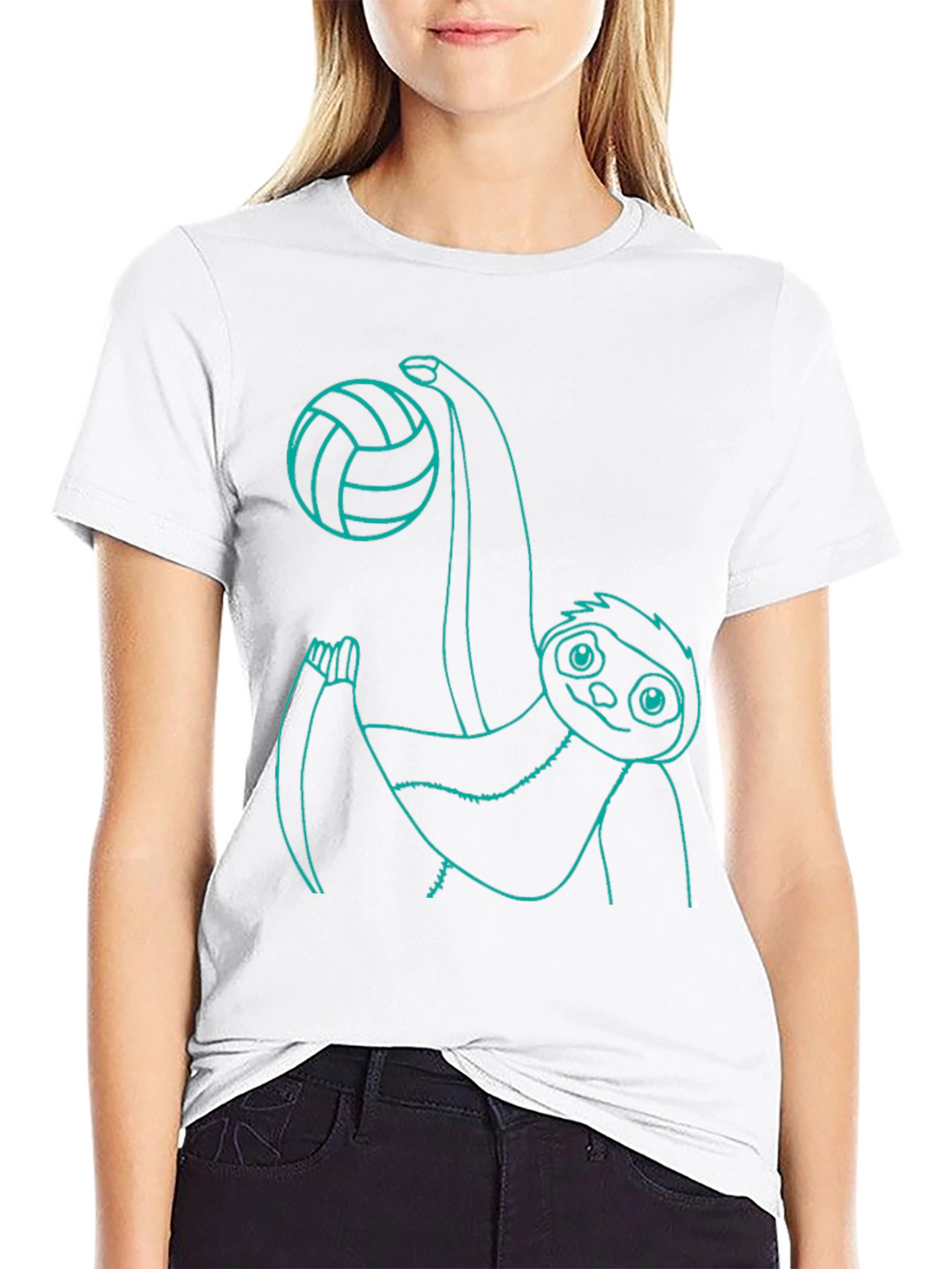 Sloth Volleyball T-Shirt - Funny Animal Tee