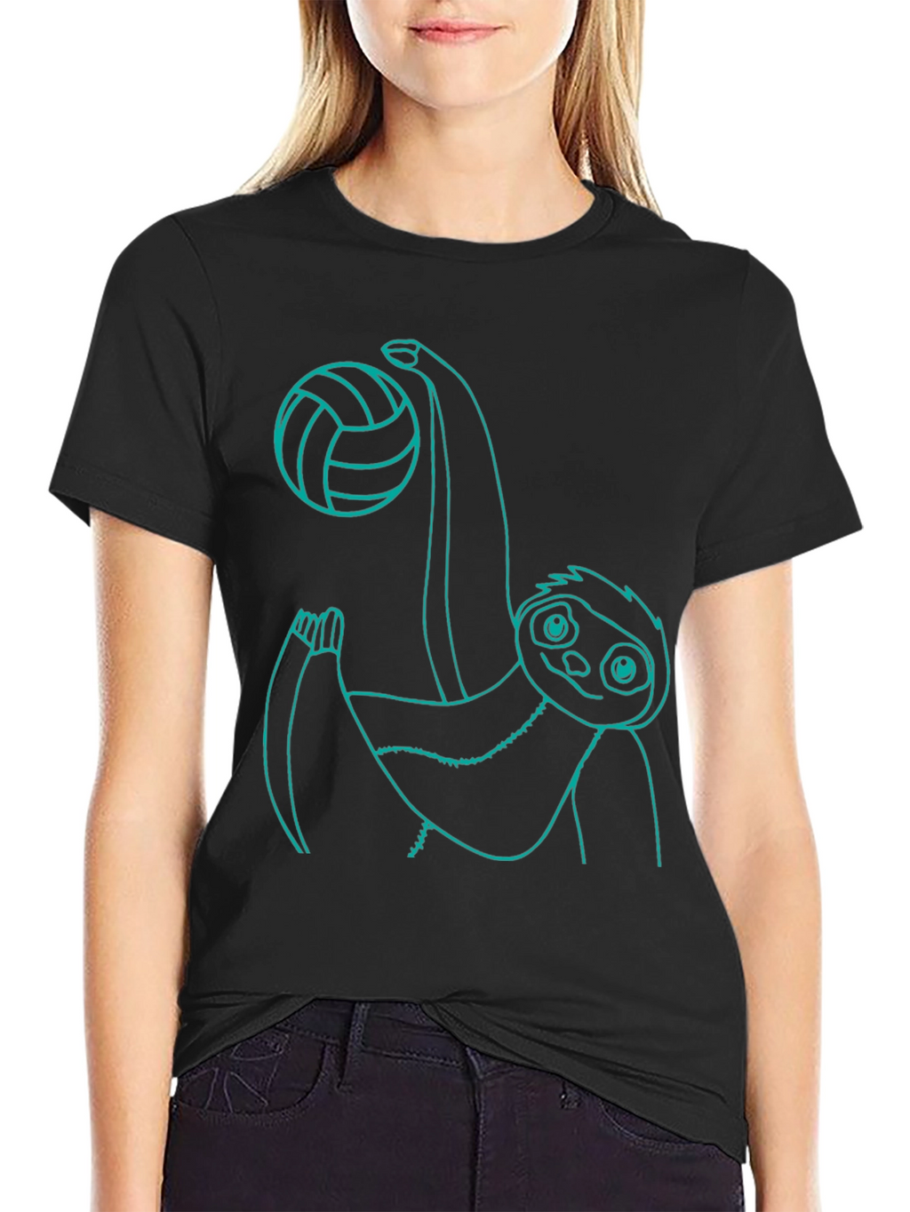 Sloth Volleyball T-Shirt - Funny Animal Tee