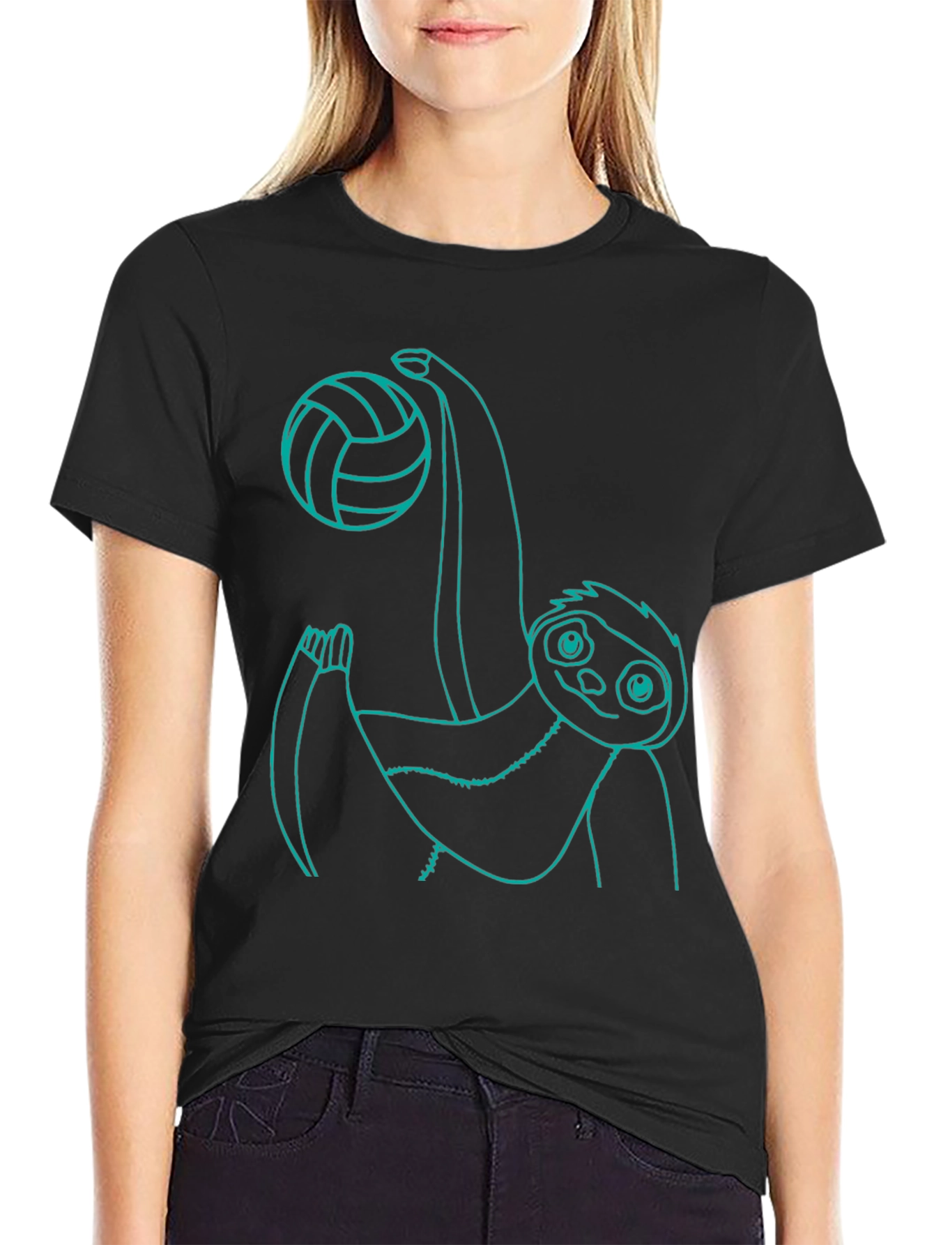 Sloth Volleyball T-Shirt - Funny Animal Tee