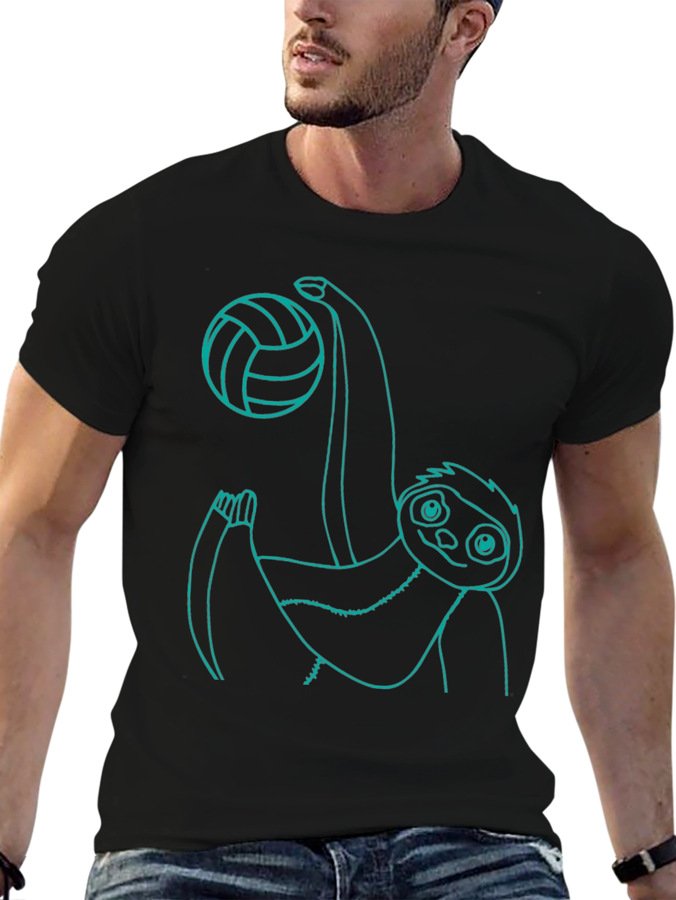 Sloth Volleyball T-Shirt - Funny Animal Tee