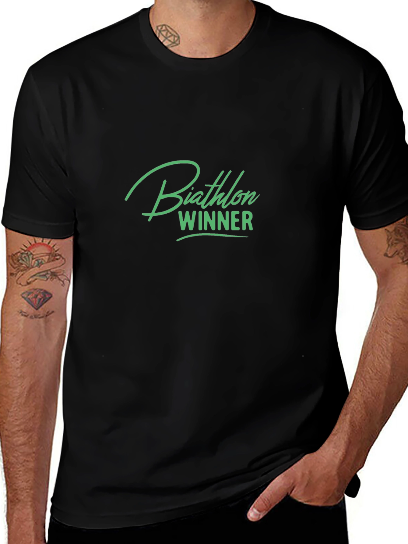Biathlon Winner Graphic T-Shirt - Sporty Menswear