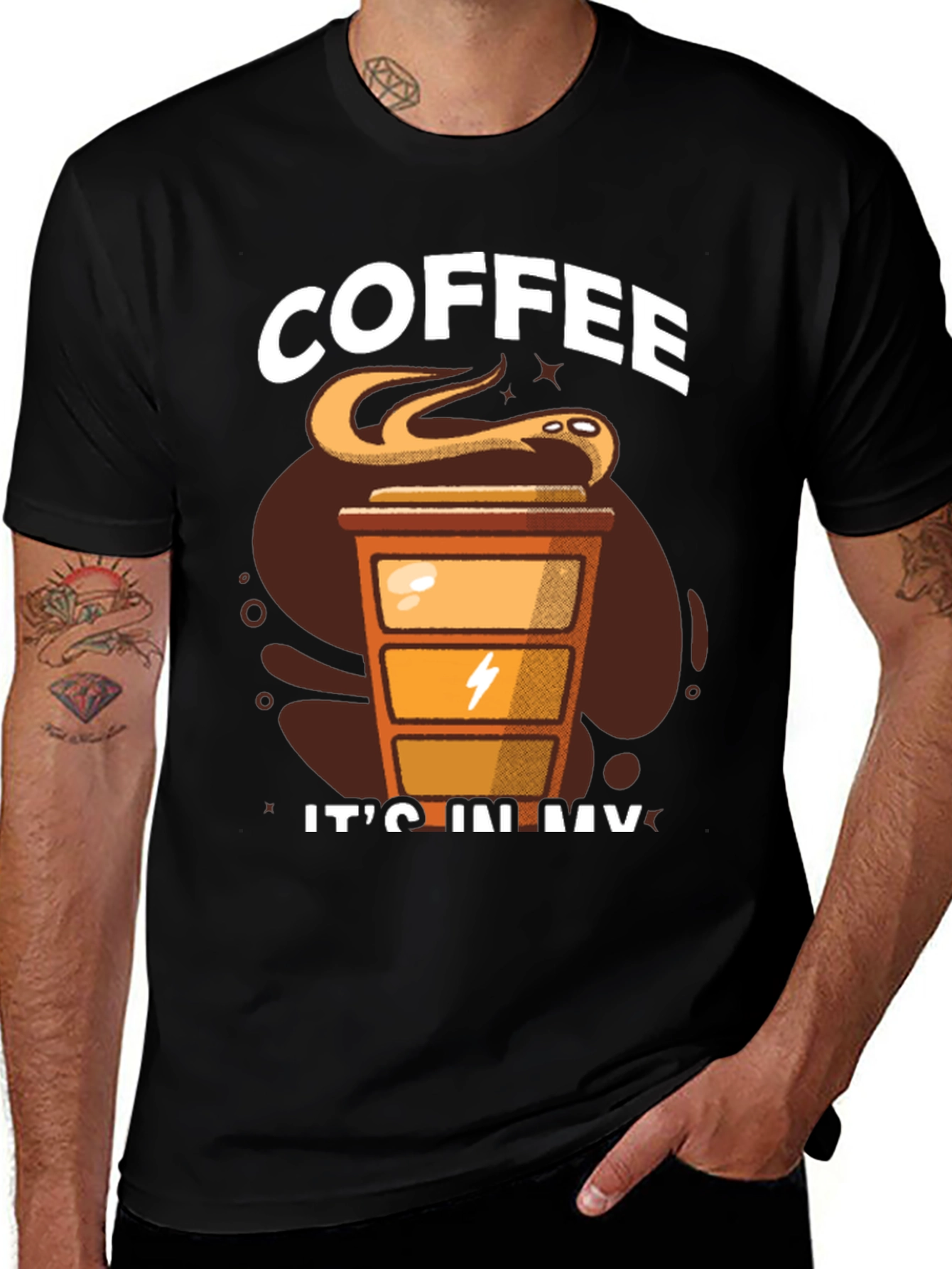 Coffee Snake T-Shirt - Its In My Veins Design