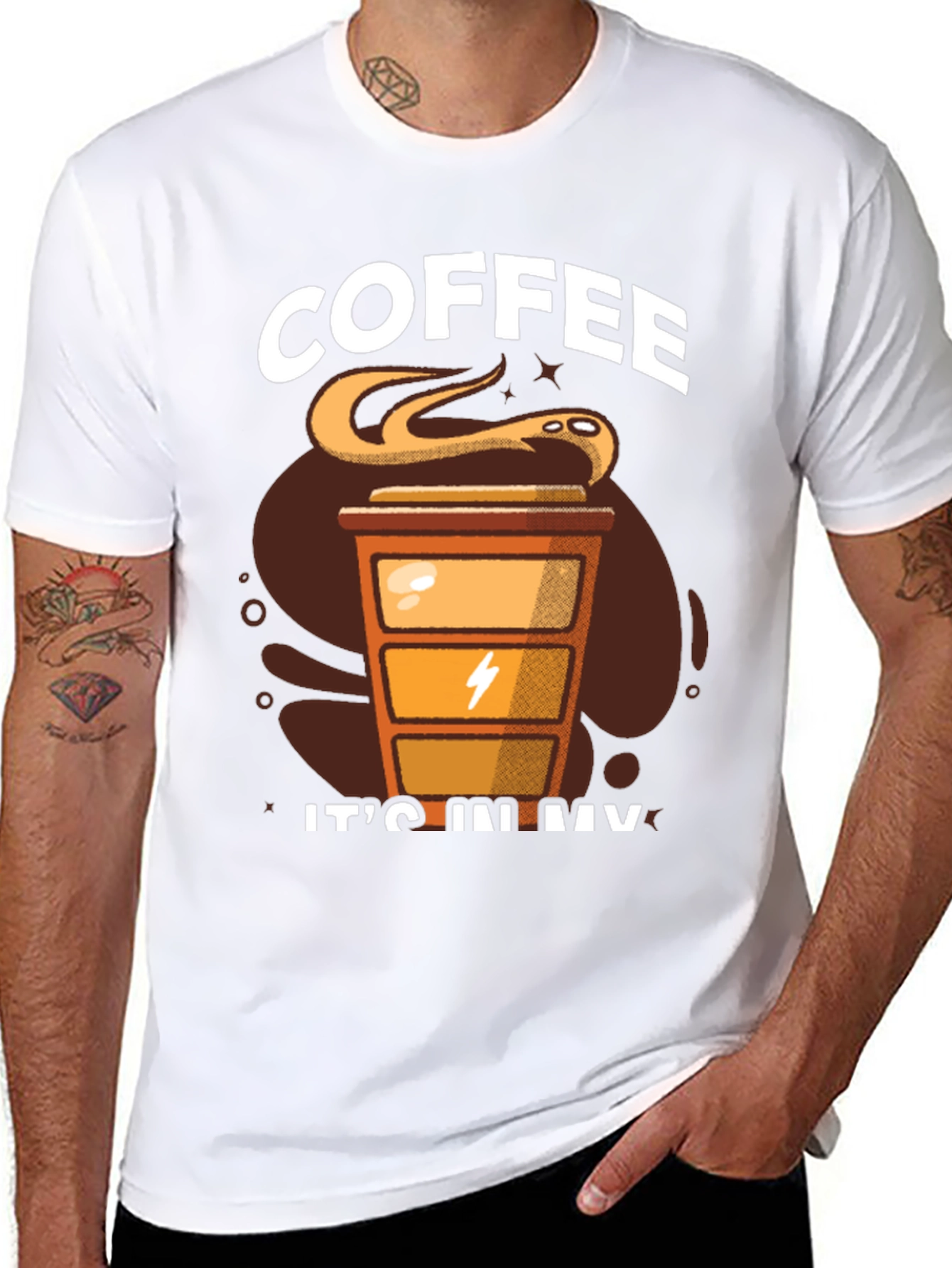 Coffee Snake T-Shirt - Its In My Veins Design