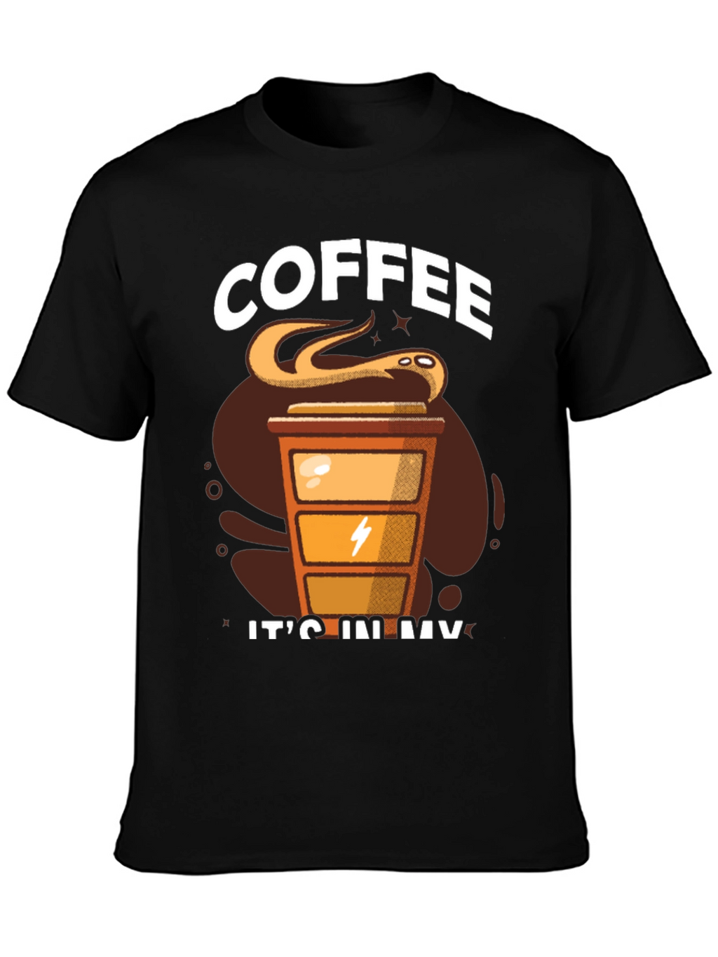 Coffee Snake T-Shirt - Its In My Veins Design