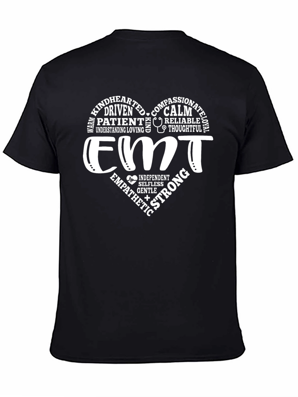 EMT Heart Graphic T-Shirt - Black