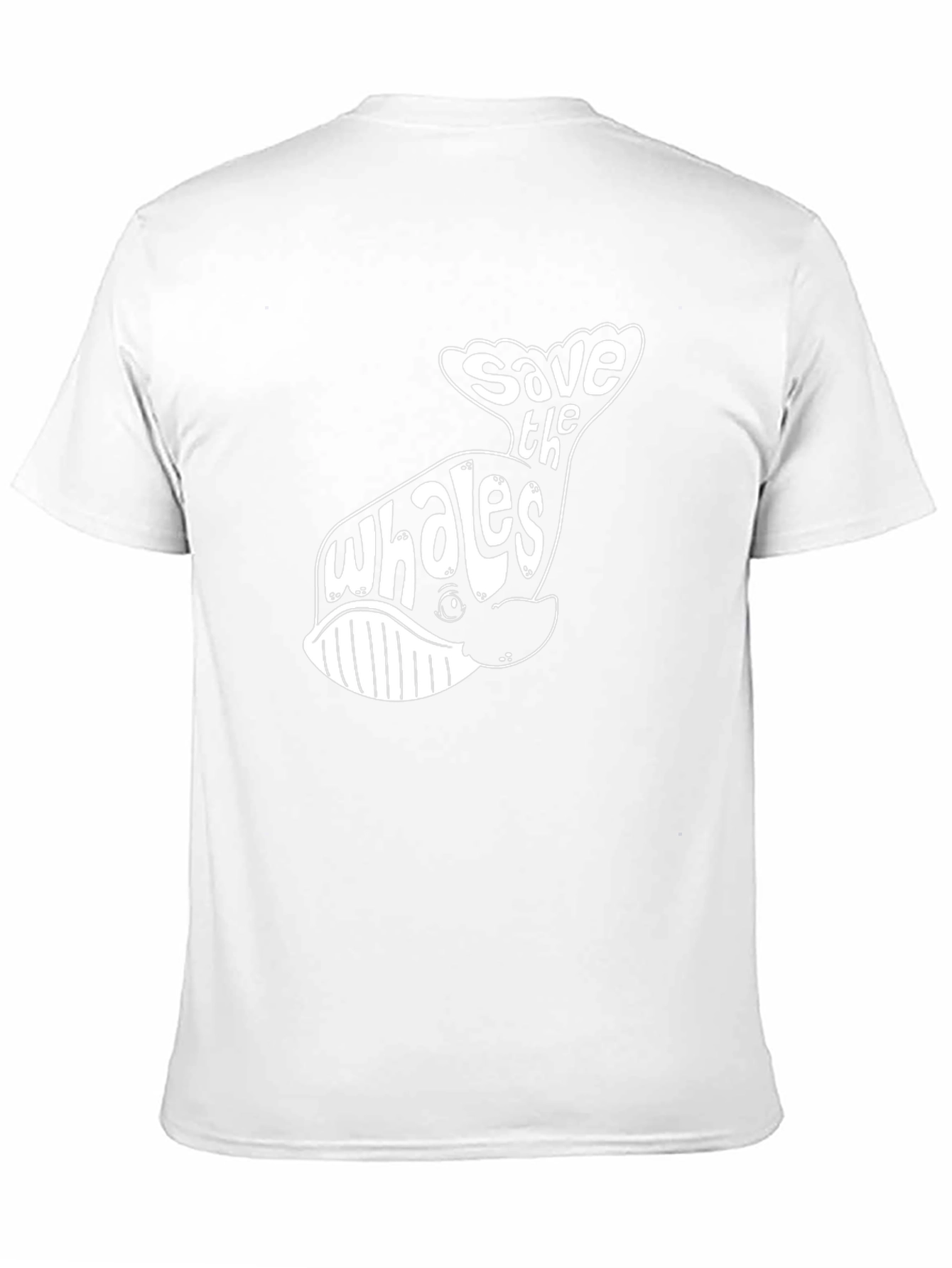 Save the Whales Graphic T-Shirt - Black