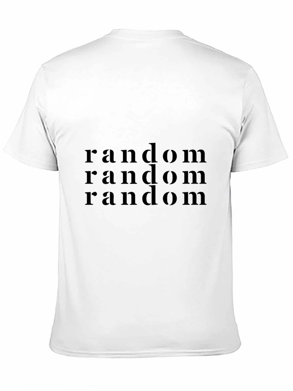 Random Print Black T-Shirt