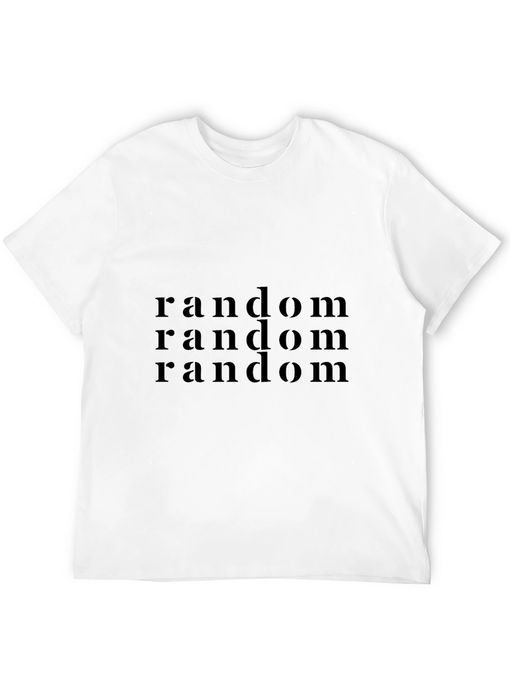Random Print Black T-Shirt