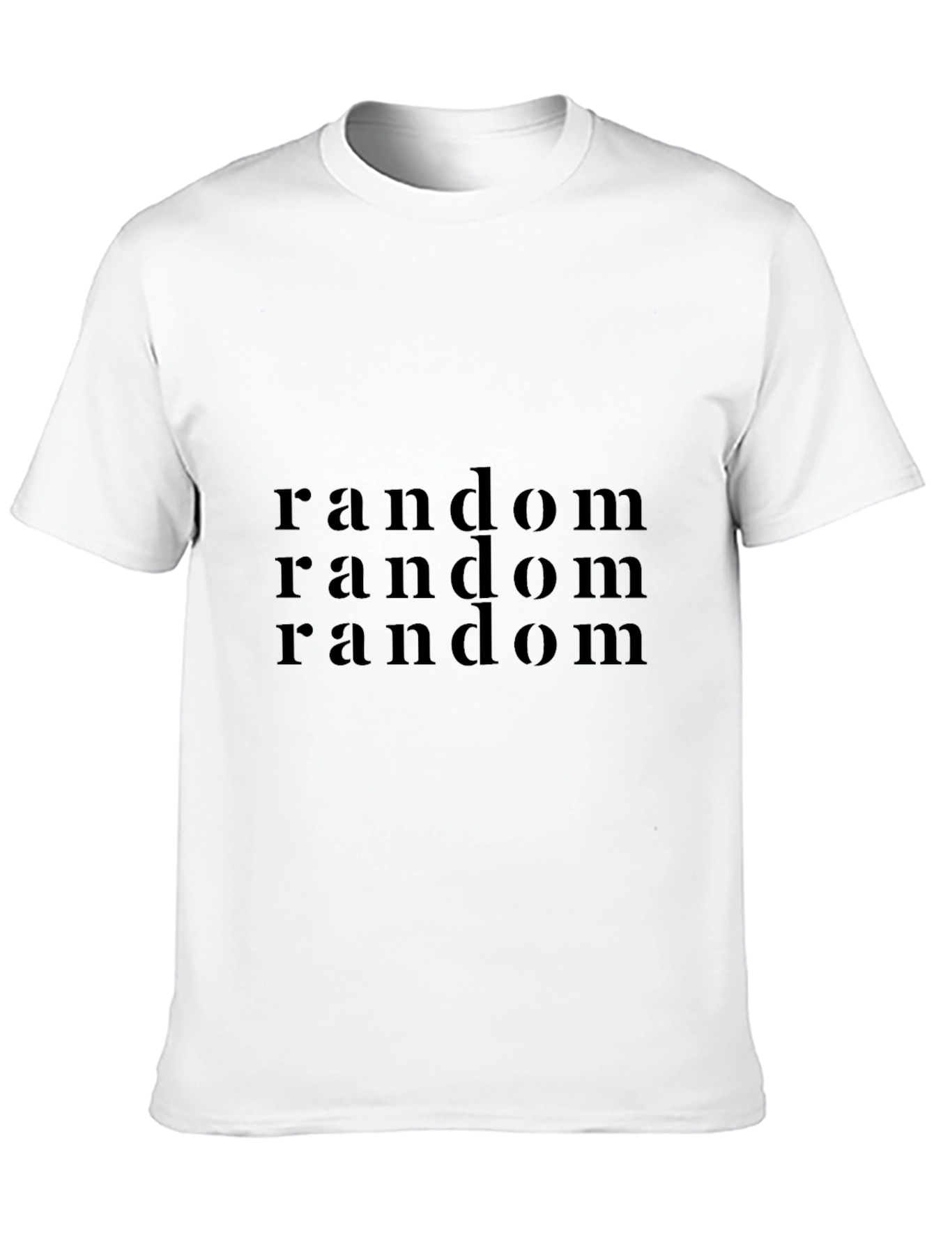 Random Print Black T-Shirt